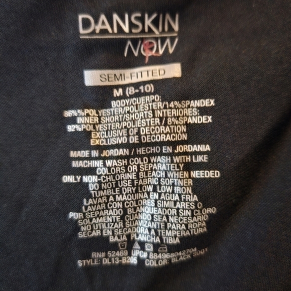 Danskin Womens Black Skort Sz M Tennis Gold Pickleball - Picture 5 of 9